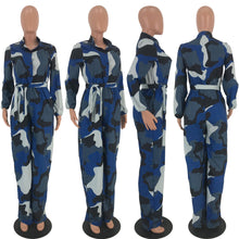 Load image into Gallery viewer, Camouflage Print Wide Leg Jumpsuit
