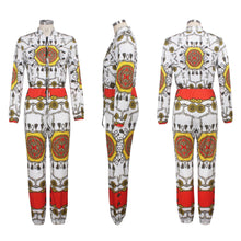 Load image into Gallery viewer, Long Sleeve Print Jumpsuit
