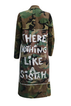 Load image into Gallery viewer, Camo Letter Print Coat
