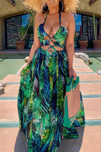 Load image into Gallery viewer, Halter Neck Hollow-out Maxi Dress
