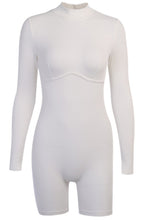 Load image into Gallery viewer, Sportswear Skinny White One-piece Romper
