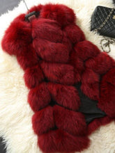 Load image into Gallery viewer, Sleeveless Wine Red Faux Fur
