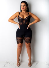 Load image into Gallery viewer, Spaghetti Strap Bodycon Lace Playsuit
