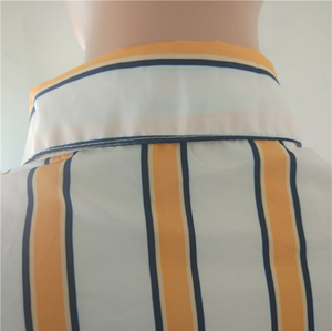 Striped Shirt Collar Long Sleeve Wide Leg Jumpsuit