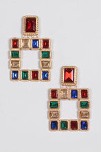 Load image into Gallery viewer, Multi Square Gemstone Earring
